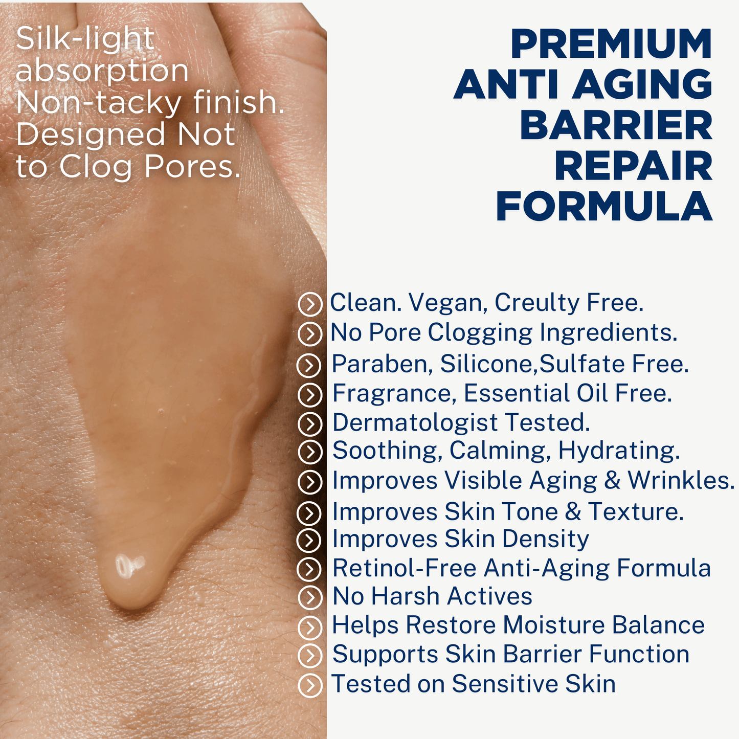 Regenerative Anti Aging Barrier Repair Face Serum for Sensitive Skin - Hydrating Face Moisturizer - Argan Moss Stem Cells - Astaxanthin, Ceramides, Beta Glucan, Squalane - Retinol Alternative - PowerV