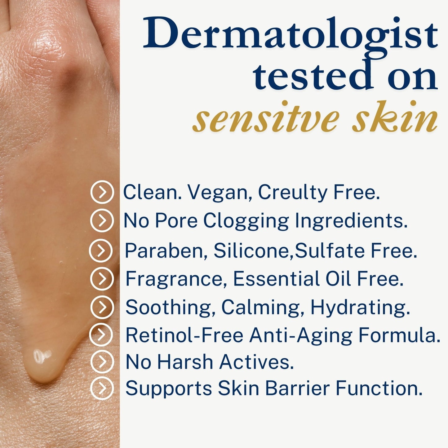 Stem cell serum for face by PowerV. A clean, gentle anti aging and anti wrinkle barrier repair serum for sensitive, mature and crepey skin. Built on astaxanthin and two plant stem cells with ceramides, beta glucan, squalane. A gentle retinol alternative. - PowerV